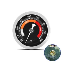 Outspark 3.3” Large Dial Thermometer Replacement for Big Green Egg Grills, BBQ Temperature Gauge Accessories,Stainless Steel & Waterproof