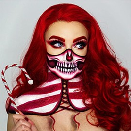 Red Lace Front Wig Long Wavy Colorful Wigs for Black Women Pastel Realistic Wig Hairline Glueless Synthetic Heat Resistant Hair Party Wig UK 24 Inch