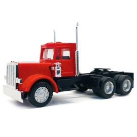 DCD Peterbilt Short Day Cab 1/87 (HO) Plastic Model Car Updated Grill Red by Promotex