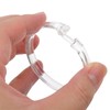Abaodam 24 PCS Clear Plastic Shower Curtain Rings, Easy Snap