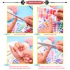 JERCLITY 12 Sheets Dark Nail Wraps Gradient Solid Color Nail