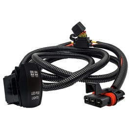 OZ-USA Pod Lights On/Off Rocker Switch with Pulse Power Busbar Plug Wire Kit Compatible with 2019-2026 Polaris RZR Trail S 900/1000 Xpedition XP ADV Ultimate Northstar Premium Models