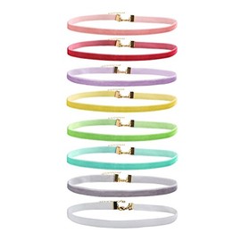 MILAKOO 8Pcs Choker Necklace for Women Colorful Velvet Ribbon Tattoo Lace Charms Necklace