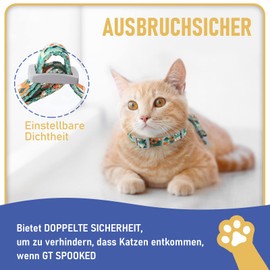 Supet Cat Harness and Leash, Escape Proof Cat Vest for Small Large Cats, Adjustable Cat Collars, Harnesses and Leashes for Walking, Lightweight Kitten Harness