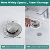 Pop Up Drain Stopper with Overflow for Bathroom Sink, Brushed