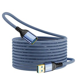 USB 3.0 Verlängerungskabel 4M, USB Typ A Mann zu Weiblich 5Gbps Daten Sync USB Verlängerungskabel kompatibel mit Drucker,Tastatur, Oculus Rift, Festplatte, PS VR, HTC Vive, Kartenleser, Kamera,Blau