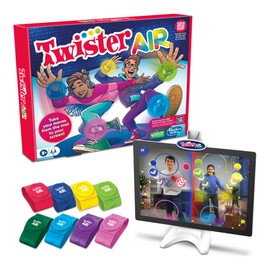 Hasbro Twister Aire Juego de Equilibrio con aplicación de Realidad Aumentada con Bandas de muñecas y Tobillos para Adultos, y niños y niñas a Partir de los 8 años para 1 o más Jugadores