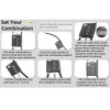 SISAV Safety Lock 4 Digit Cable Combination Locks 15.7 inches