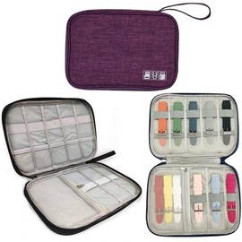 Fleshy Leaf Watch Bands Storage Bag, Organizer Holds 10 Watch Bands Waterproof Portable Electronics Travel Watch Straps Carrying Case, Watch Band Storage Bag for Most Sizes of Watch Bands (Purple)