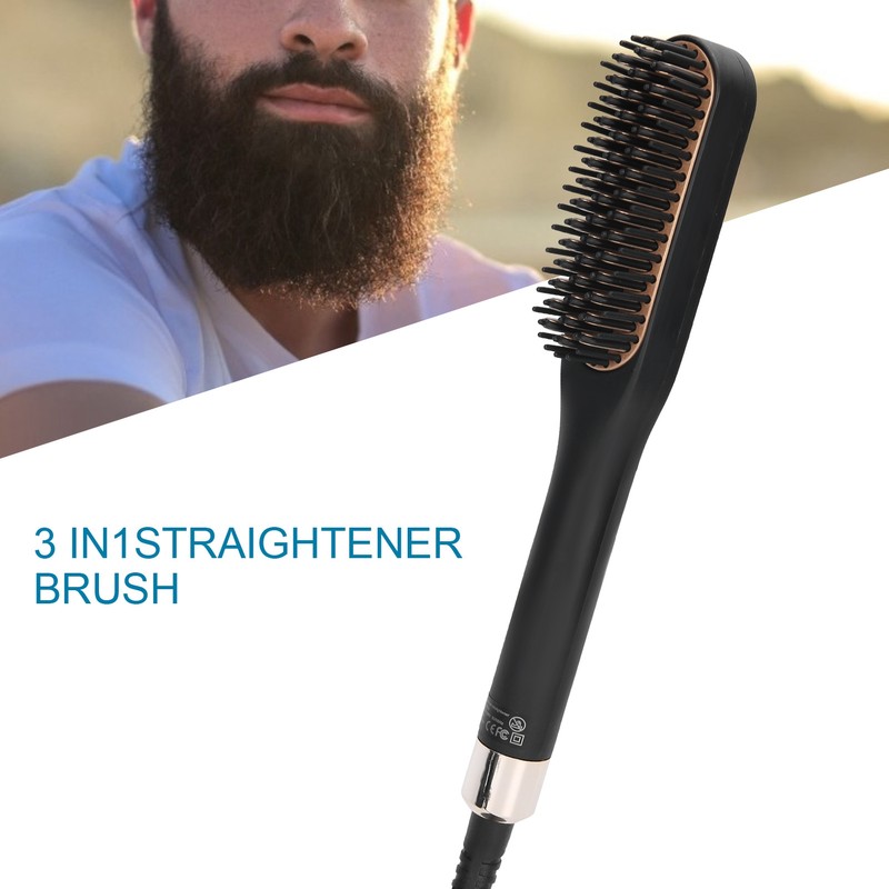 Electric Beard Straightening Comb Multifunctional Beard Straightener Brush for Men
