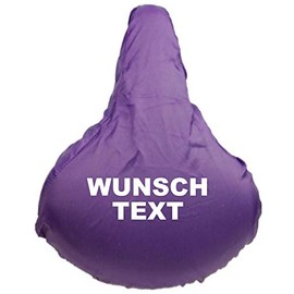 ShirtInStyle Premium Protective Cover Saddle Protector with Your Desired Text, Bicycle, Protection, Cover, Cover, Purple