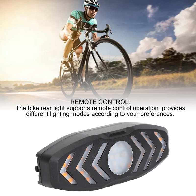 Bike Rear Light Smart Remote Control Turn Signal USB Rechargeable