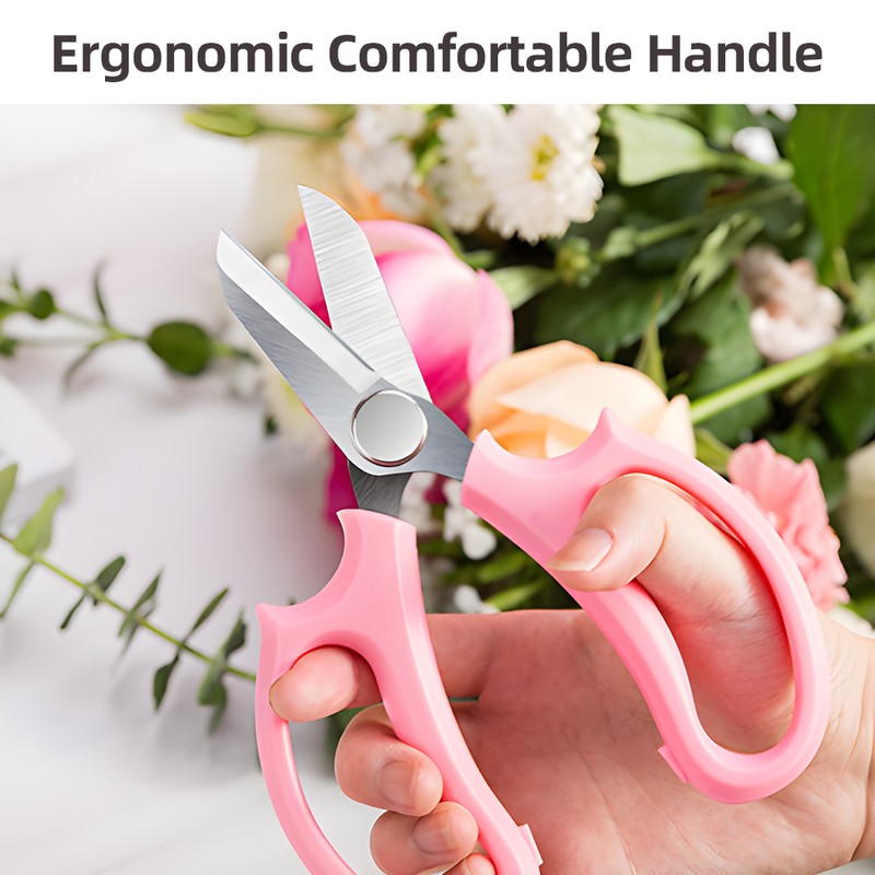 10 Piece Garden Flower Scissors, Sharp Stainless Steel Floral Shears,