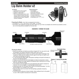 Penn State Industries PKLBALMGD Lip Balm Holder Key Chain Woodturning Project Kit (Golden Anodized Aluminum)