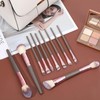 Makeup Brush Sets, 10 Pcs Double-Ended Foundation Brushes with Angled/Round