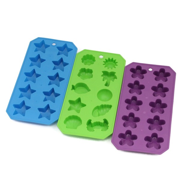 Chef Craft Select Plastic Shaped Ice Cube Tray Set, 8.75