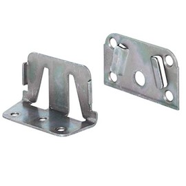 Gedotec Bed Connector Metal Bed Angle for Bed Constructions - Wooden Centre Beam & Slatted Frame | Bed Base Connector for Hanging | Bed Fitting Galvanised Steel | 1 Set - Hanging Fitting