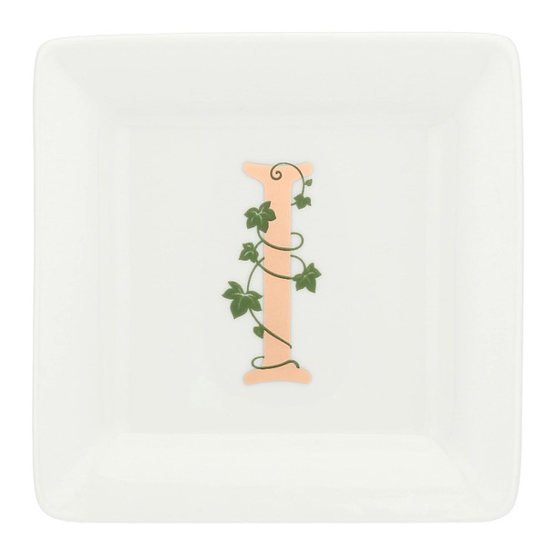 La Porcellana Bianca - Square Letter I Plate - Home Decor, Kitchen - Adorato Line - Gift Idea - Porcelain - 10 x 10 x H 1.5 cm