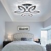 FRIXCHUR 20.4" Crystal Ceiling Light Modern LED Crystal Chandeliers Large