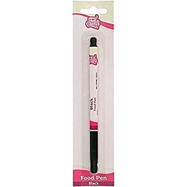 FunCakes Food Pen Black: Writer with 100% Edible Ink, Flexible Tip for both thick and thin lines.Great for personalizing your treats with Messages, Quick drying time, Halal certified
