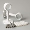 SAYAYO Curtain Pole Holder Ceiling Mount White with Screws for