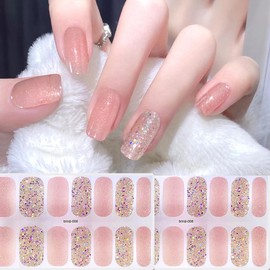 ジェルネイルシール 手用 スパンコールシリーズ 28枚入 マニキュア膜付 貼るだけ 手の爪 ネイルデザイン ネイルアート ネイルラップ ネイルジュエリー 人気 无臭 可愛い レディース 初心者