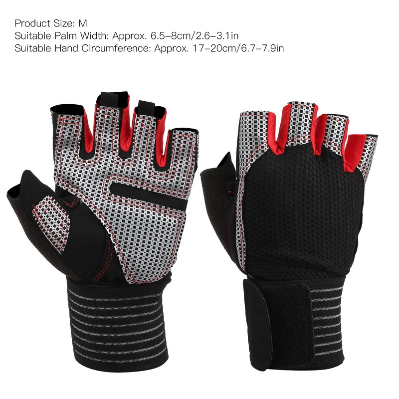 Half Finger AntiSlip Fitness Gloves Weight Lifting Sport Gloves with