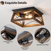 Rpzloila Farmhouse Ceiling Light, 2-Light Flush Mount Light Fixture with
