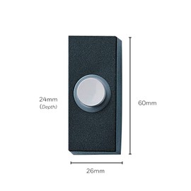 Acel AC1443 Illuminated Door Bell Push - Black (Identical to Friedland D534 "Lightspot")