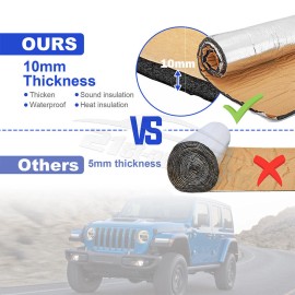 MGT 80"x39" Peel and Stick Vehicle Sound Heat Deadener Foam Mat Noise Insulation