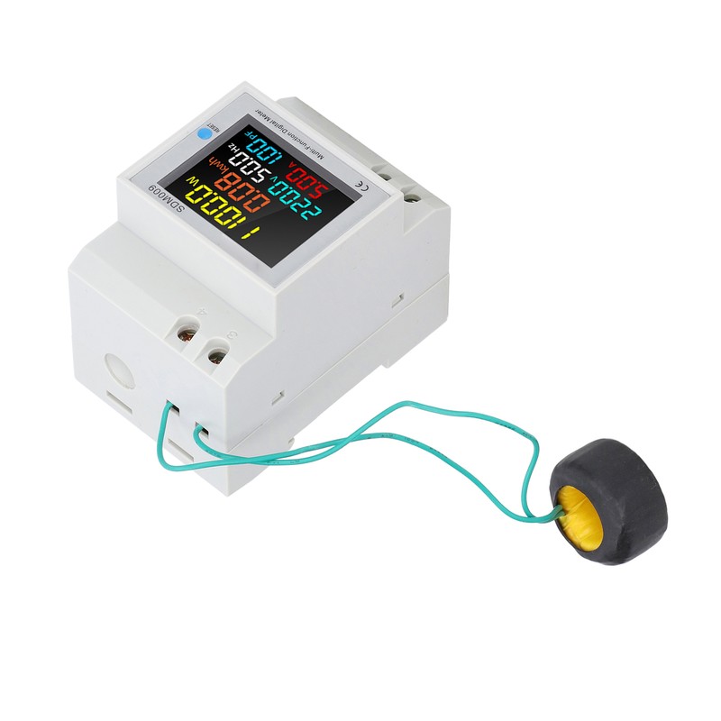 Single Phase Energy Meter Rail Frequency Power Factor Meters Multifunctional