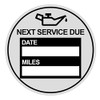 Oil Change Stickers,2 inch 60pcs Round Oil Change Sticker Static