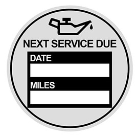 Oil Change Stickers,2 inch 60pcs Round Oil Change Sticker Static Cling,Service Due Sticker,Clear No Residue