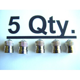 Schrader Automotive 5 Xtra Seal Brass Metal Chrome Valve Caps Tire Valve Stem Caps Schrader Brand US