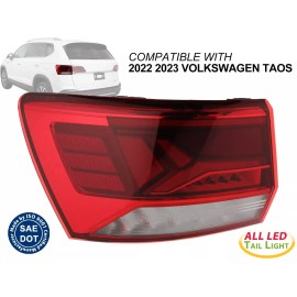 apa AUTO PARTS AVENUE LED Tail Lamps for 2022 2023 Volkswagen Taos Outer Driver Left Side 2GJ945095A