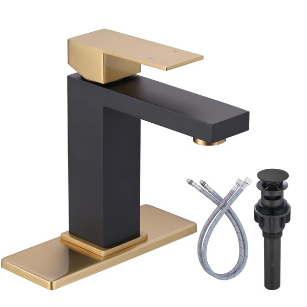Black and Gold Bathroom Faucet ARCORA Black Gold Faucet for