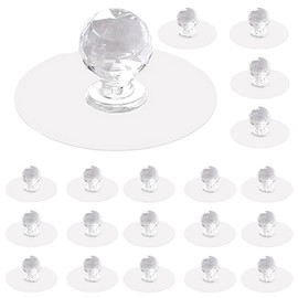 Lumbor37 Gancho Adhesivos Transparentes, Ganchos para Pared, Adhesivos Ganchos Impermeables, Reutilizable, Resistente al Agua y al Aceite, Ganchos para Baño, Toallas, Ropa, Cortina, Cocina (20Pcs）
