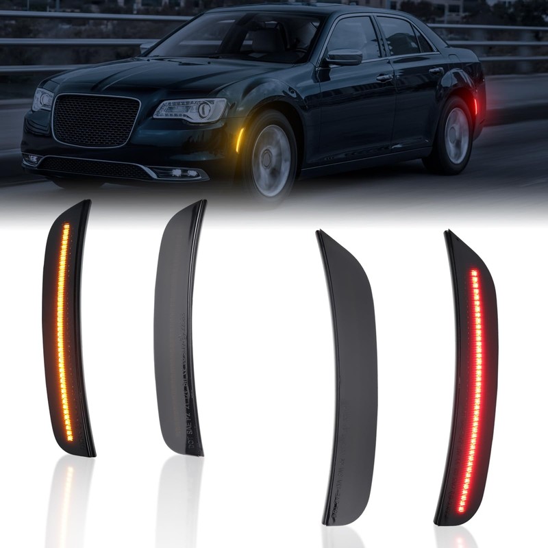 AreLokpri Side Marker Lights Kits for Chrysler 300 2015-2023, Front