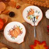 JarThenaAMCS 4.7inch 2Pcs Fall Spoon Rest Orange Green White Pumpkin