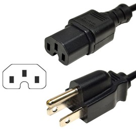 HQRP 6ft AC Power Cord Compatible with HP 8121-0973 Procurve 3500 Series Network Switch J8692A J8693A J9148A 2620 Mains Cable, Black