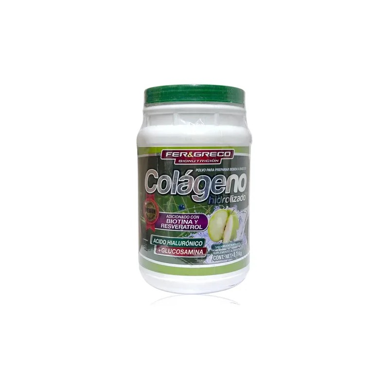 Colágeno Hidrolizado Glucosamina Biotina Manzana Verde 3 Pzs