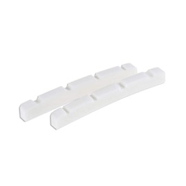 Muislcily Slotted Curved Bass Guitar Bone String Nut for 4 Strings Fender PB Precision Jazz Bass , 42*3.2*4.6/4.8/4.6MM(Pack of 2)