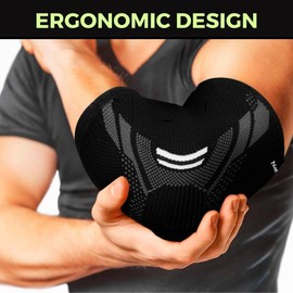 NativoDex Compression Elbow Sleeve for Men and Women, Sports Support for Activities like Tennis, CrossFit, and Golf (White, S)