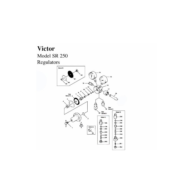 Victor 0790-0048 Repair Kit, Sr250