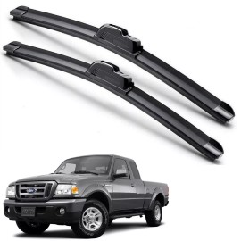 EZ Motoring For 1993-2011 Ford Ranger Windshield Wiper Blades J-HOOK Hybrid Silicone