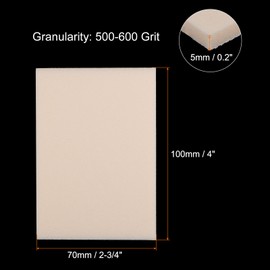 sourcing map 8pcs Sanding Sponge 4" x 2-3/4" Sanding Sponges Pad 2000 Grit Hand Sanding Sponges Sheet Wet Dry Sandpaper for Model Drywall Metal Wood Furniture Polishing, Beige