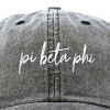 Pi Beta Phi Sorority Hat Womens Cursive Embroidered Baseball Cap
