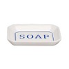 Clayre & Eef Tekst 6CE0801 Soap Dish White / Blue