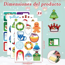 DPKOW 152pcs Labels Regalo de Navidad Reyes Magos, Pegatinas Nombre Regalos Reyes Magos Navidad Pegatinas Personalizadas para Embalaje Decoración, Reyes Magos Etiquetas Ddhesivas Belen Navidad