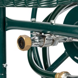 "Dark Green Four Wheel Iron Pipe Truck for Garden Hoses & Reels (Code 04822659)"default: default title
